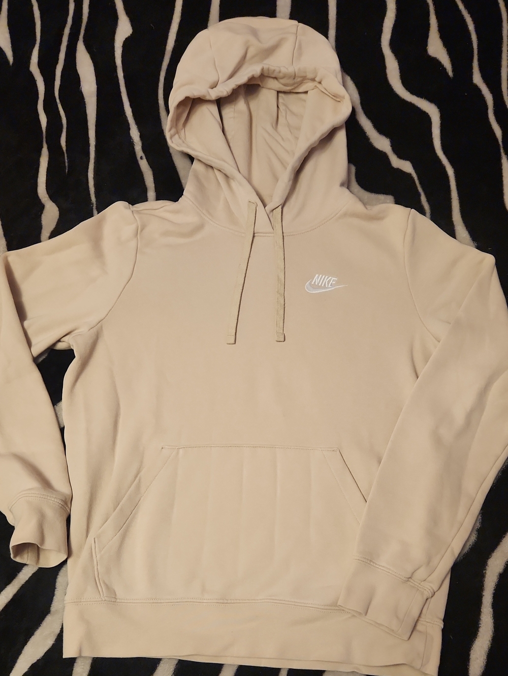 Nike Beige Hoodie with White Logo